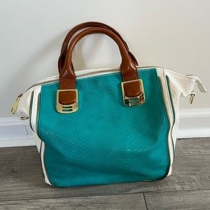 Steve Madden Turquoise/White Summer Bag